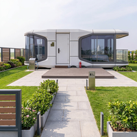 Maison capsule préfabriquée mobile prête à être expédiée avec structure étanche, écologique, durable, portable, avec salle de bain et cuisine