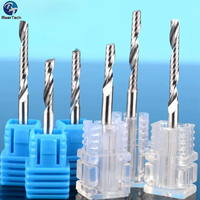 Alat Tungsten CNC baja 5A, pemotong penggilingan Spiral seruling tunggal 3.175/4/6/8/10/12mm ukuran