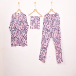 Conjunto de Pijama de Algodón con Estampado Floral de Estilo Moderno, Ropa de Dormir y de Estar para Mujer, Regalo - Product Image 2
