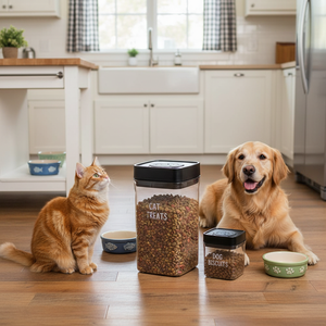 Vacare Factory Direct Sales High Quality Portable Round <b>Pet</b> <b>Food</b> & Beverage <b>Storage</b> Containers Vacuum Large Capacity Kitchen Use - Product Image 5