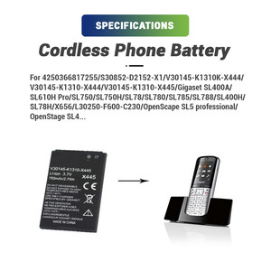 Bateria de Repuesto para <span class=keywords><strong>Siemens</strong></span> Gigaset SL78H SL400 SL450 SL610H SL780 SL785 SL788 SL4, Batería de Repuesto de 1, 2, 1, 2, 1, 2, 1, 2, 1, 2 - Product Image 4