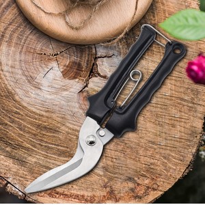 Tijeras de podar para jardín, acero inoxidable, corte máximo de 5 mm, resistentes, para ramas y recolección de frutas - Product Image 1
