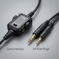 Auriculares de Aviación General con Logotipo Personalizado, Auriculares de Piloto con Doble Conector GA y Jack de 3.5mm, Auriculares de Comunicación de Aviación con Cancelación de Ruido