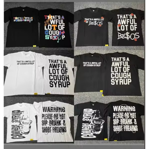 เสื้อยืดผู้ชายทรงโอเวอร์ไซส์ ผ้าฝ้ายถัก ระบายอากาศดี แฟชั่นสตรีทคุณภาพสูง ลายหัวกะโหลกเพชรแบบหยาบ - Product Image 6