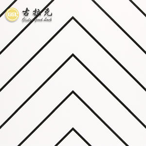 Azulejo mosaico de porcelana cuadrado <span class=keywords><strong>con</strong></span> patrón de línea blanca y negra - Product Image 4