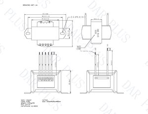 DAR PLUS Multi-Winding Coil Copper Winding Square Type Single Phase 50Hz Best EI76*35 <b>Audio</b> <b>Transformer</b> for ROHS for 70.7V - Product Image 3