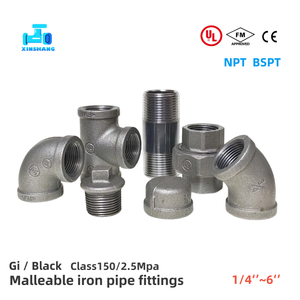 Conector NPT <span class=keywords><strong>BS</strong></span> FM UL OEM de 1~6'', Codo Reductor de Hierro Maleable Galvanizado Negro, Accesorio de Tubería para Agua Contra Incendios - Product Image 6