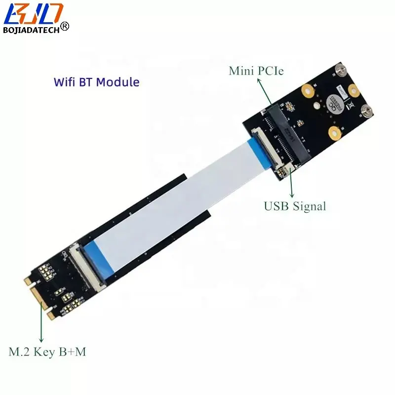 Usine en gros NGFF M.2 M2 B + M clé vers Mini PCI-E MPCIe carte adaptateur sans fil + câble FPC pour Modules Wifi BT