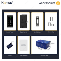KEMUU Tuya TT Serrure de casier de gym intelligente en alliage d'aluminium avec compatibilité porte en bois, déverrouillage par application et empreinte digitale, protection RFID
