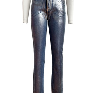<span class=keywords><strong>Jeans</strong></span> moulants élastiques pour femmes européennes et américaines, taille haute, style rétro, <span class=keywords><strong>argent</strong></span>é et doré, décontractés, pour <span class=keywords><strong>l</strong></span>'été - Product Image 5