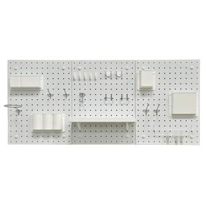 Meilleur kit d'organisation murale multifonctionnel en panneau perforé MDF de 4,75 mm, à un seul niveau, 12x16 pouces, ensemble de 3 pièces, pour salon, bureau, mur - Product Image 4