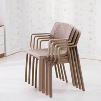 Restaurant confortable chaises nordiques bras chaise de salle à manger chaise de salon