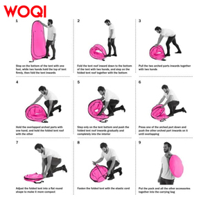 Woqi Kit <span class=keywords><strong>de</strong></span> Tente <span class=keywords><strong>de</strong></span> <span class=keywords><strong>Bain</strong></span> <span class=keywords><strong>de</strong></span> Douche Solaire Portable Instant Pop Camping en Plein Air Glamping Abri <span class=keywords><strong>de</strong></span> Confidentialité Fabriqué en Durable - Product Image 5