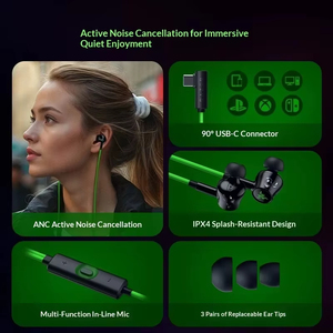 Écouteurs intra-auriculaires filaires Razer Hammerhead V3 Chroma avec effet lumineux GB, casque de jeu pour ordinateur portable - Product Image 3