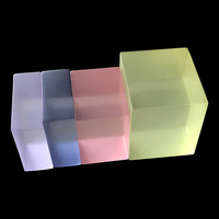 Bloc Logo de marque en acrylique, Cube personnalisable, blanc solide, Logo de marque, pièces
