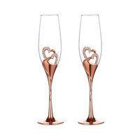 Verres à Champagne en Cristal Vintage de 200 ml, Personnalisés pour Fêtes, Style Rétro Coloré
