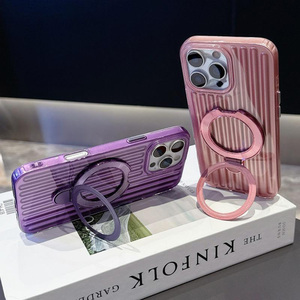 Custodia protettiva con supporto per bagaglio magnetico in TPU a righe verticali per <span class=keywords><strong>iPhone</strong></span> <span class=keywords><strong>Apple</strong></span> 16 Pro Max 17 Air 15 <span class=keywords><strong>14</strong></span> Plus 13 12 Pro - Product Image 5