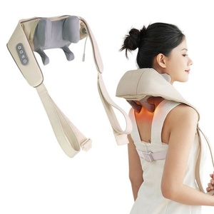 Masseur de cou électrique chauffant 2023 à 4 touches, châle de massage par pétrissage, acupression pure pour soulager les douleurs du cou et des épaules, masseur portable - Product Image 2