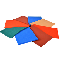 Éponge en silicone à cellules ouvertes, planche en éponge en silicone pour le repassage des vêtements, planche en éponge écologique spécifique au nettoyage rouge et bleue