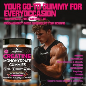 Aegelwell Gummies de créatine monohydrate testés par des tiers pour hommes et femmes, pour soutenir la construction <span class=keywords><strong>musculaire</strong></span>, la force et la récupération - Product Image 2