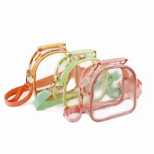 2024 New Style Luminous Clear Bag Purse For Women Clear Bag Stadium Approved See Through Clear Handbag