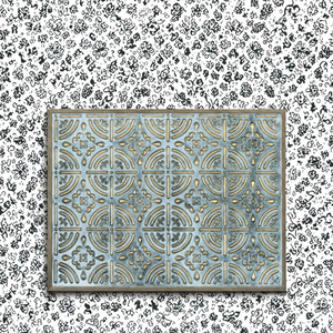Industrial Style Waterproof Square <b>PVC</b> Ceiling <b>Tiles</b> Embossed Interior Wall Panels Decorative Wall <b>Tile</b> PLB18 Ancient Gold - Product Image 3