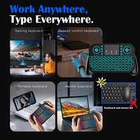 Keyboard Mini V8 Touchpad Keyboard Nirkabel BT Antarmuka USB untuk Android Smart TV PC TV BOX