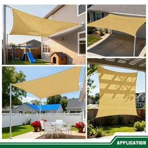 Filet d'ombrage en HDPE beige résistant aux UV, taux d'ombrage de 30% à 95%, toile pare-soleil pour serre agricole, pour la culture des plantes et des semis - Product Image 5