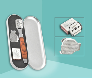 Mango <span class=keywords><strong>de</strong></span> madera <span class=keywords><strong>de</strong></span> acero inoxidable para el cuidado <span class=keywords><strong>de</strong></span> los pies, Kit <span class=keywords><strong>de</strong></span> afeitadora <span class=keywords><strong>de</strong></span> callos para pedicura - Product Image 3