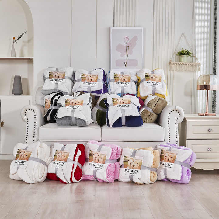 Wholesale Luxury Super Soft Warm Thick Double Layers Couch Sofa Bedding