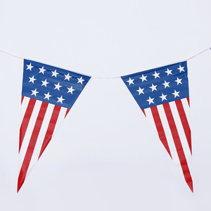 Wholesale Trending New Arrivals Festival Party <strong>Triangle</strong> Hanging <strong>String</strong> <strong>Flag</strong> Processing USA Bunting <strong>Flags</strong> for Decoration - Product Image 6
