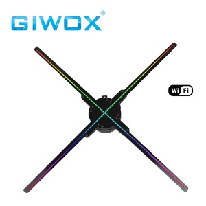 Giwox mới nhất 3d holographic màn hình máy chiếu màn hình video tường 65SD 720P bốn lưỡi Wifi APP điều khiển 3d ba chiều hd máy chiếu - Product Image 3