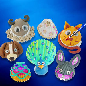 儿童4-12岁工艺品礼品套装海贝壳绘画套装男女儿童塑料绘画玩具 - Product Image 2