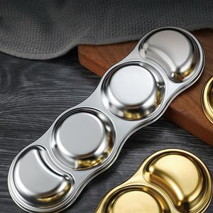 <span class=keywords><strong>Plato</strong></span> de condimento de rejilla múltiple de acero inoxidable 304 coreano <span class=keywords><strong>plato</strong></span> de inmersión de barbacoa para platos y platos de olla caliente - Product Image 5