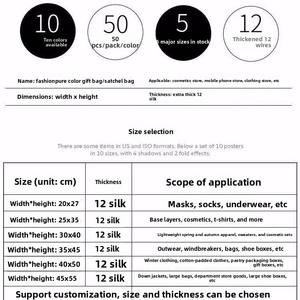 Sacs de shopping en LDPE/HDPE avec poignées souples personnalisées, impression en gravure, découpe, logo en PE en relief, emballage pour vêtements, bijoux - Product Image 5