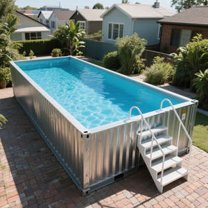Piscina Elevada Personalizable Sinoy <span class=keywords><strong>de</strong></span> 20 Pies/40 Pies para Exteriores con Autolimpieza y <span class=keywords><strong>Material</strong></span> <span class=keywords><strong>de</strong></span> Panel Sándwich - Product Image 4