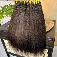 Lots de Cheveux Humains Brésiliens Vierges Non Traités, 100% Alignés dans le Sens des Cuticules, Double Trame, Raides Crépus, Vente en Gros