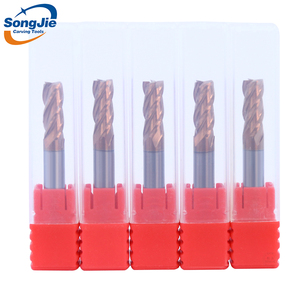 Auf Lager verkaufen Wolfram karbid 4 Flöten fräser mit <span class=keywords><strong>Naco</strong></span> Coated 65 Hrc Schaft fräser für CNC-Schneidwerk zeuge - Product Image 6