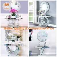 Table console moderne avec miroir pour l'entrée