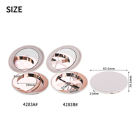 Vide rond Mini 1 couleur personnalisé fard à paupières Palette étui emballage Blush surligneur Compact poudre étui