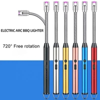 Briquet Électrique à Arc USB Rechargeable Coupe-Vent à Rotation Libre à 360 Degrés pour BBQ, Bougies et Cuisine (Vente en Gros)