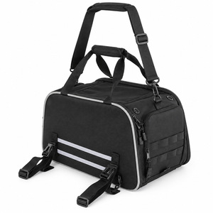 Black Bicycle Handlebar Bag <b>Sling</b> Crossbody Messenger Pack with Reflective Trim Dual <b>Carry</b> Design - Product Image 1
