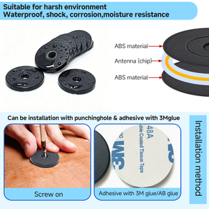 Etiqueta de Acceso Redonda con Chip RFID, Resistente al Agua, de ABS, Sistema de Patrullaje GSC, 125khz, Solo Lectura - Product Image 3