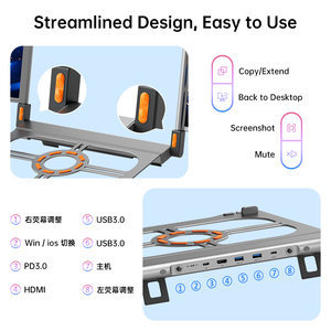 Màn hình máy tính di động gấp đôi 14 inch 60Hz, màn hình LCD 1080P, cổng Type-C, có thể gập lại 270 độ, dùng cho laptop - Product Image 2