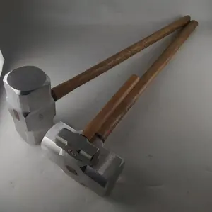 Профессиональный Немагнитный алюминиевый сплав с двойной насадкой с деревянной ручкой, Кувалда