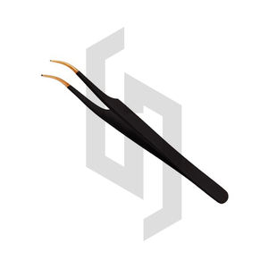 Vetus All-Black Stainless Steel 12 <b>Pointed</b> Tip Tweezers CS Private-Label for Personal Care Eyelash Extensions - Product Image 3