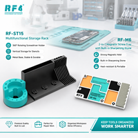 Organisateur d'outils de réparation de téléphone RF4 RF-ST15&M6, support rotatif à 360° pour tournevis, support de rangement pour pochoirs PCB, 2-en-1 pour téléphones mobiles