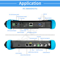 Rsrteng IPC-9800ADHS Pro, Monitor Probador de Cámaras CCTV, 8K IP SFP WiFi POE++, Cable TVI CVI AHD SDI