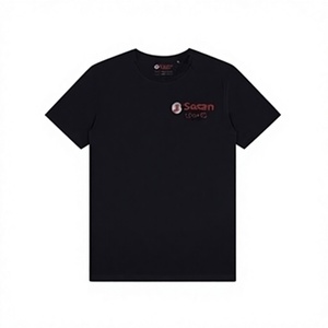 เสื้อยืดคอกลมแขนสั้นผู้ชาย พิมพ์ลายตัวอักษรด้านหน้า ผ้าโพลีเอสเตอร์เจอร์ซีย์ 320 กรัม ระบายอากาศได้ดี ทรงปกติ สวมใส่สบาย - Product Image 1