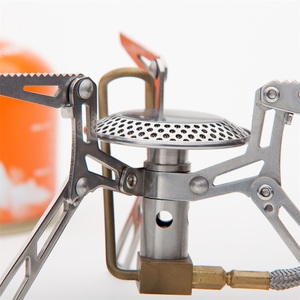 Folding Foldable <b>Gas</b> <b>Cooker</b> Camping Burner <b>Outdoor</b> Stove with Preheat Tube - Product Image 2